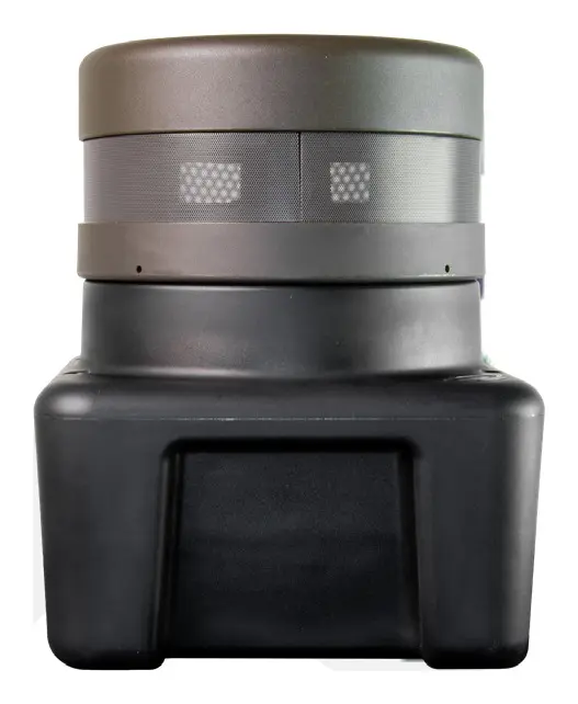 Product image of the TruAudio SubTerrain ST-12PRO underground subwoofer, showing the buried enclosure and the ventilated top cap that sits at grade.